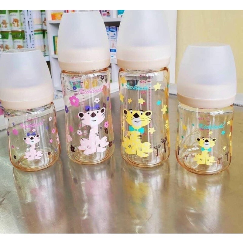 Bình sữa cổ rộng cho bé Kichilachi PPSU Cao cấp 170ml 270ml