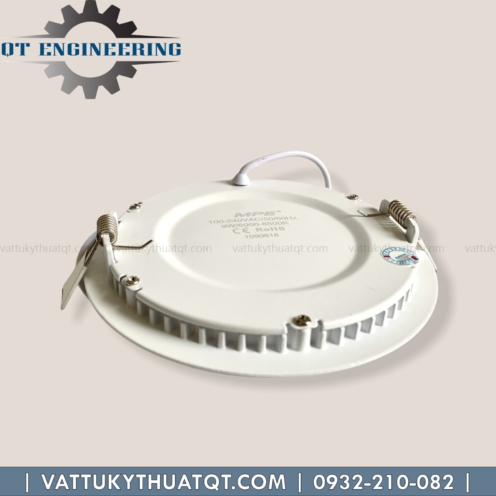 ĐÈN LED PANEL ÂM TRẦN TRÒN 9W MPE (RPL-9) | VATTUKYTHUATQT.COM