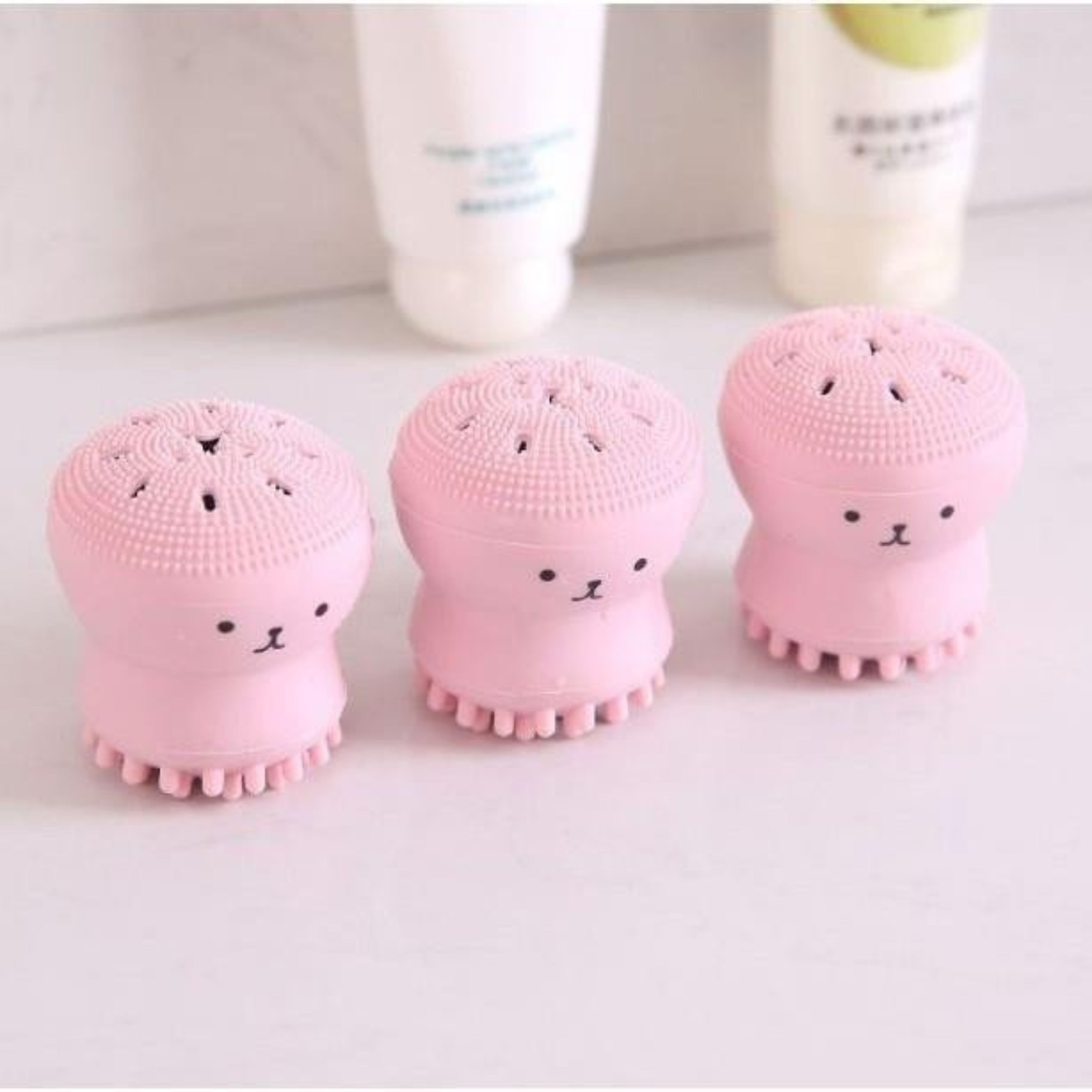 Cọ rửa mặt tạo bọt silicon hình bạch tuộc cute (gia hân cosmetic)