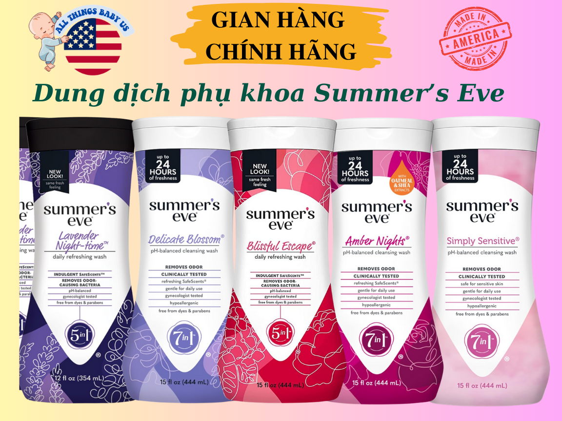 ( Có bill nhập) Dung dịch vệ sinh phụ nữ Summer's Eve