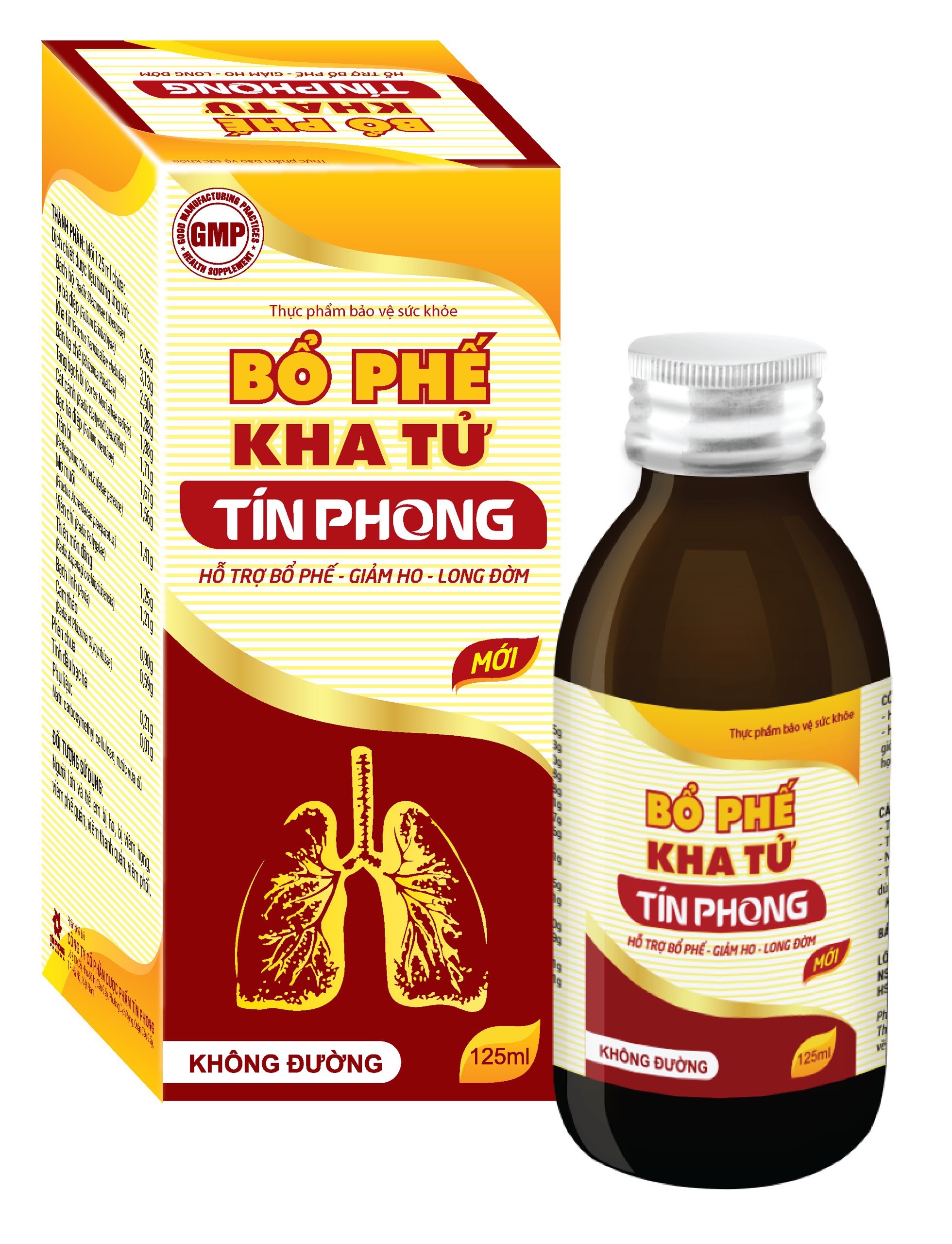 Siro bổ phế kha tử tín phong mẫu mới lọ 125ml