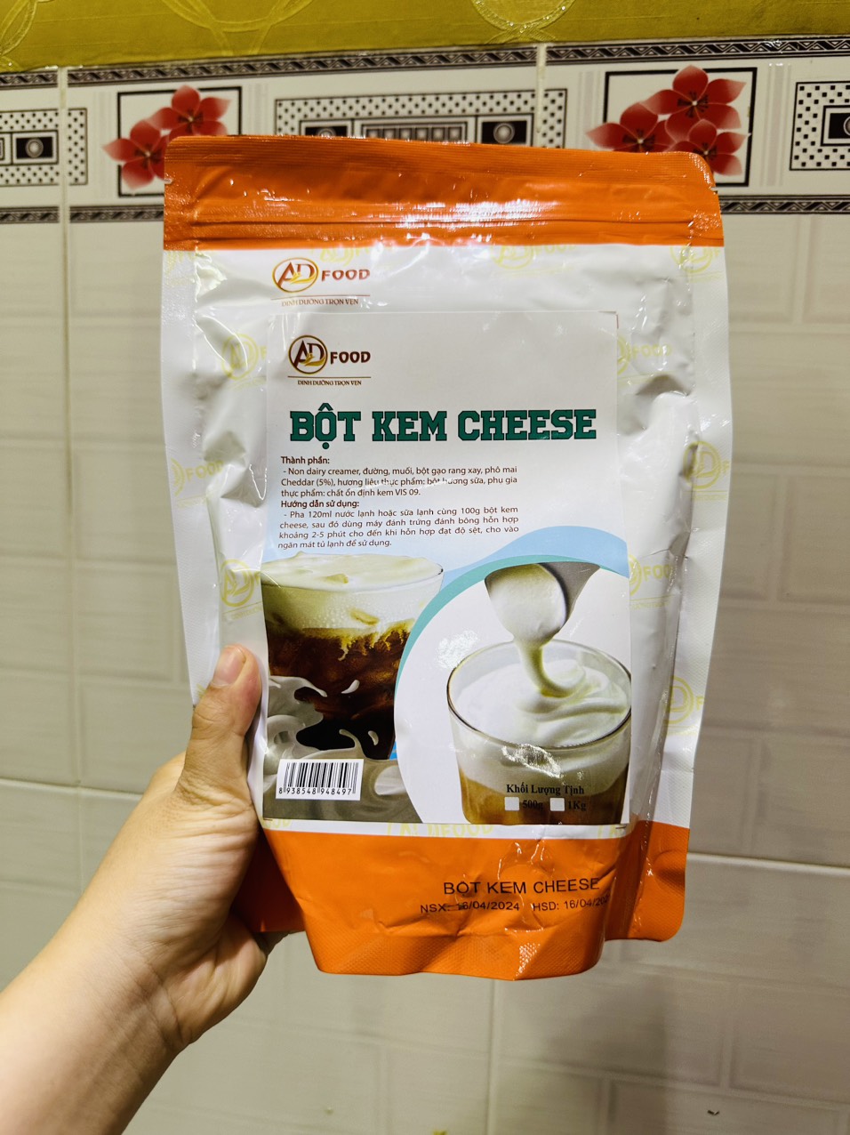 200gr bột whipping thơm ngon chia từ túi 500gr