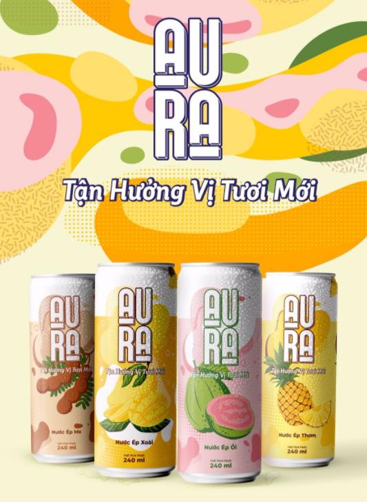 Lốc 6 lon Nước ép AURA vị ổi 240ml (6x240ml)