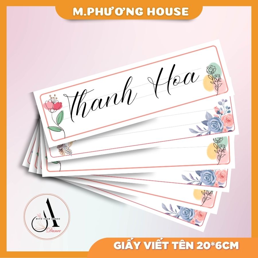 100 giấy hoa viết tên đẹp