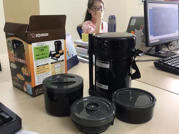 Hộp cơm giữ nhiệt 3 ngăn Zojirushi hàng Nhật Bản cao cấp giữ nhiệt 6h, dùng lò vi sóng