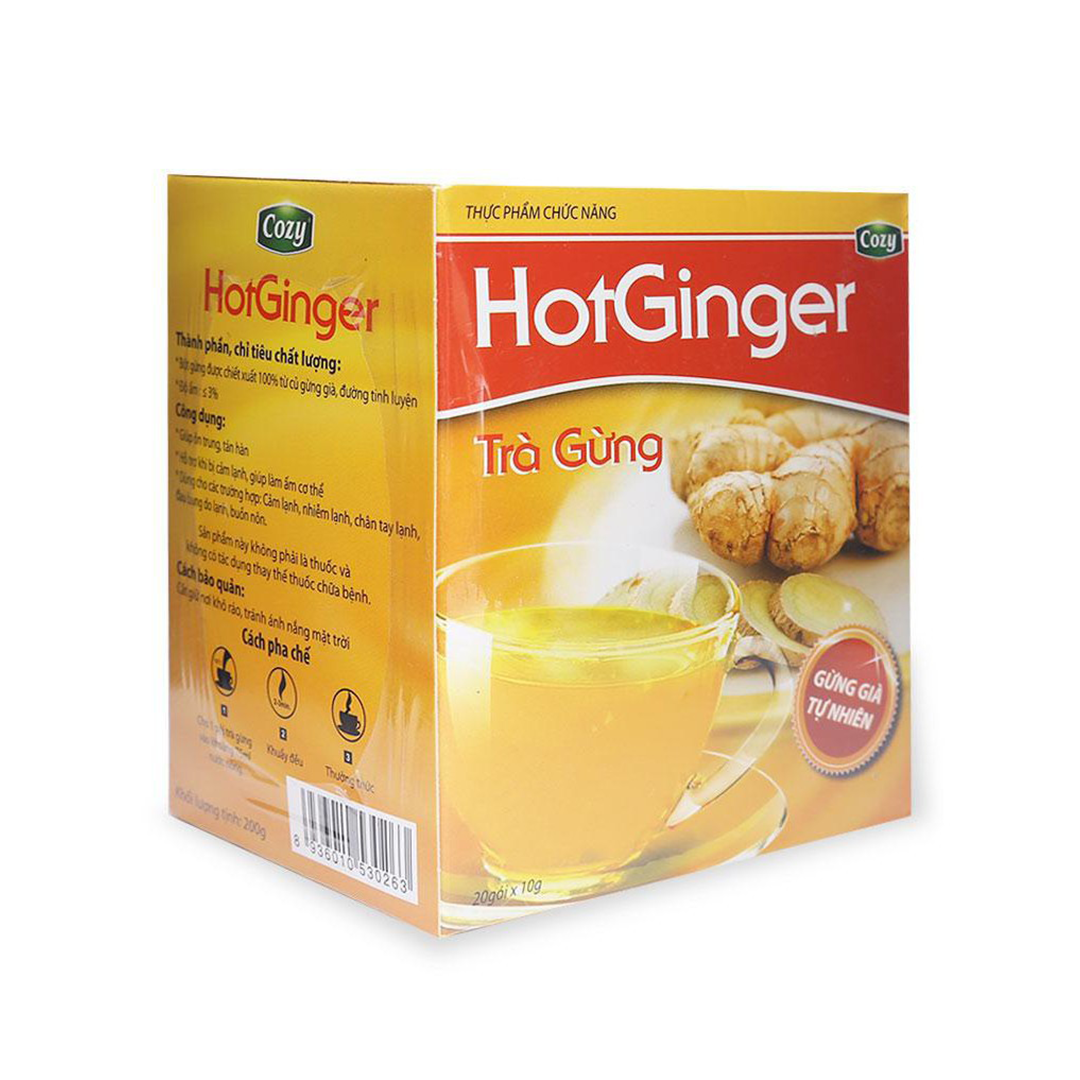 Trà Cozy Gừng Hòa Tan 200g (Hộp 20 gói x 10g)