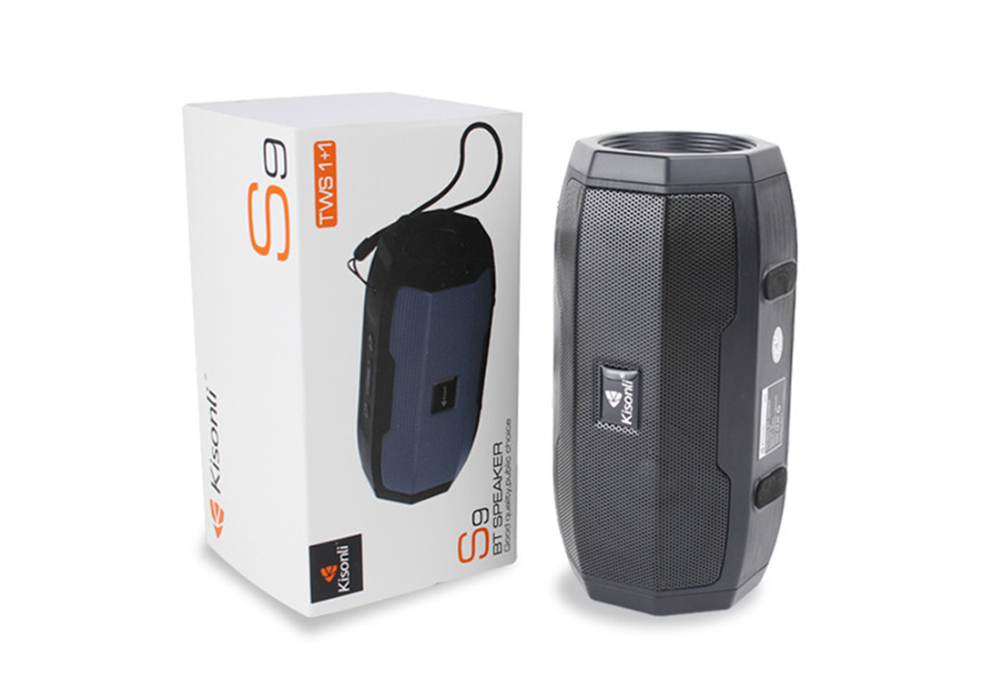 Loa bluetooth Kisonli S9 hỗ trợ nghe USB/TF/FM/AUX/TWS