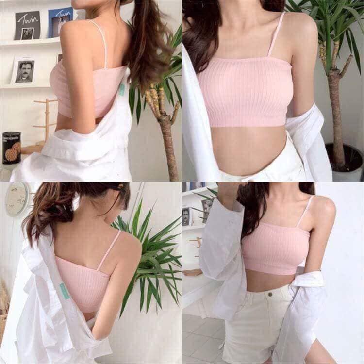 Áo 2 dây lửng croptop nâng ngực