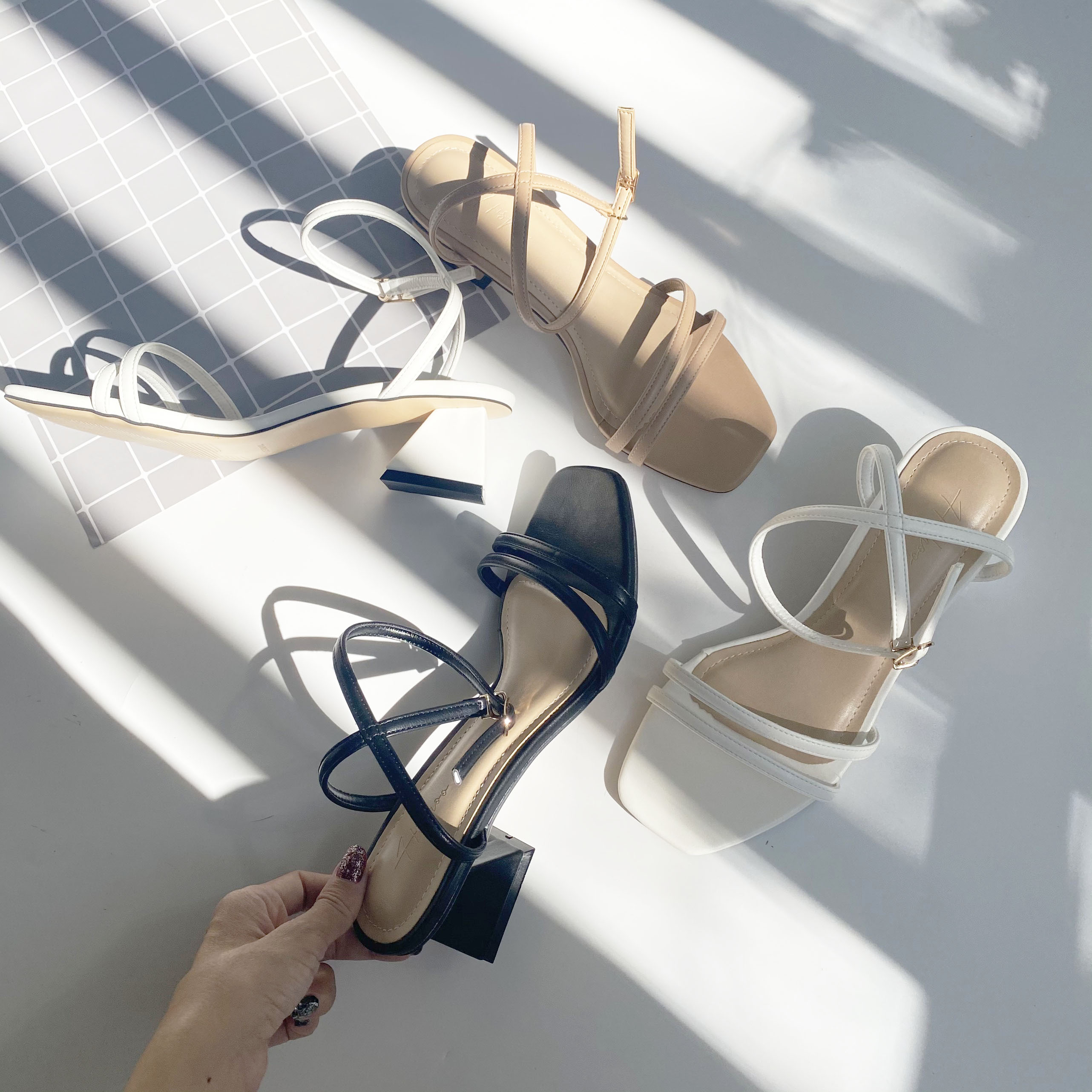 Giày sandal nữ cao cấp gót 4cm S043