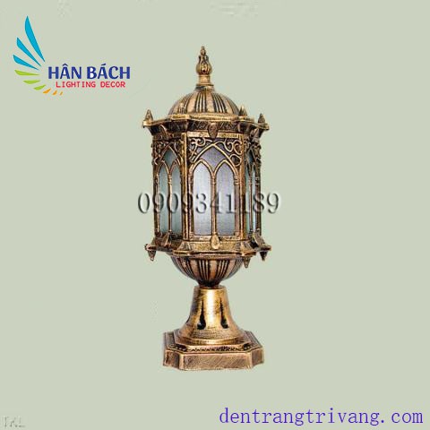 Đèn trụ cổng, đèn gắn cột giả cổ ngoài trời,đèn trụ sân vườn HABALI
