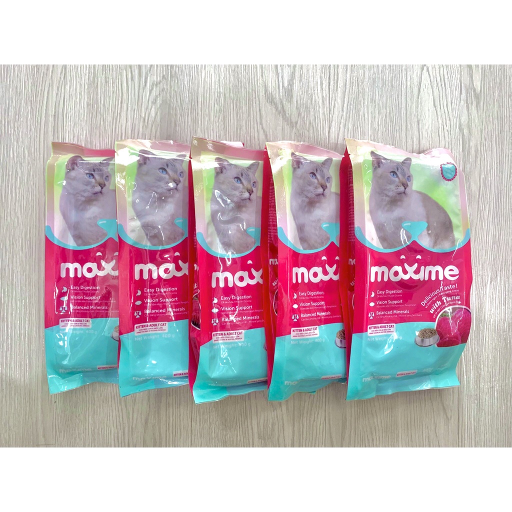 (Combo 5 gói) Thức Ăn Mèo Mọi Lứa Tuổi Maxime 400G