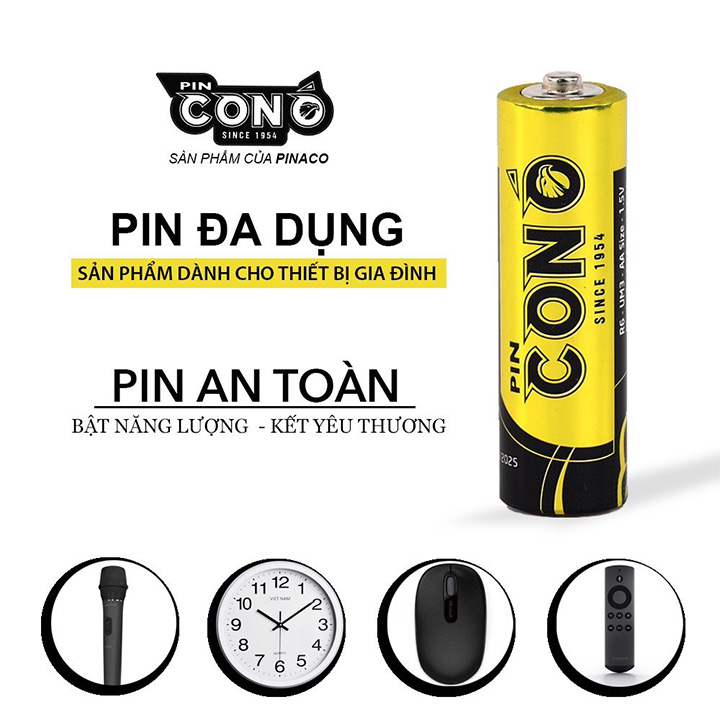Pin AAA 1.5v loại nhỏ - Pin tiểu con ó