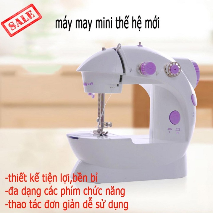Máy may mini có đèn led tiện dụng - Máy khâu mini gia đình