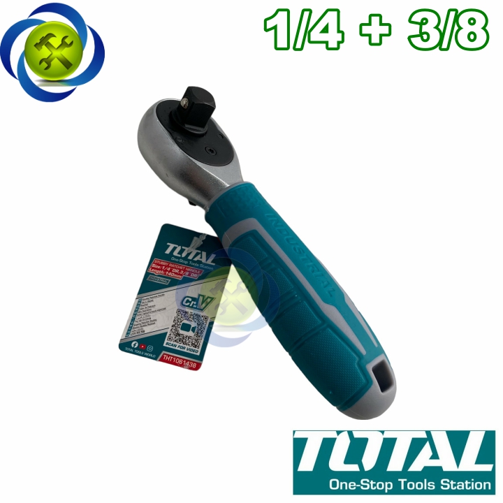 Cần siết tự động hai đầu vuông 1/4 và 3/8 total tht1061438