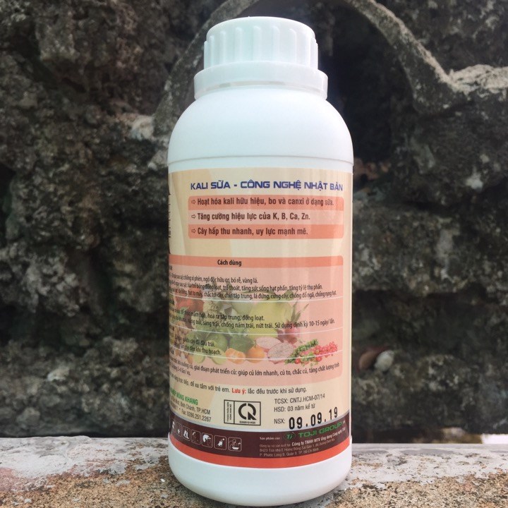 Phân bón lá Kali sữa 500ml nặng hạt, sáng quả, cừng cây