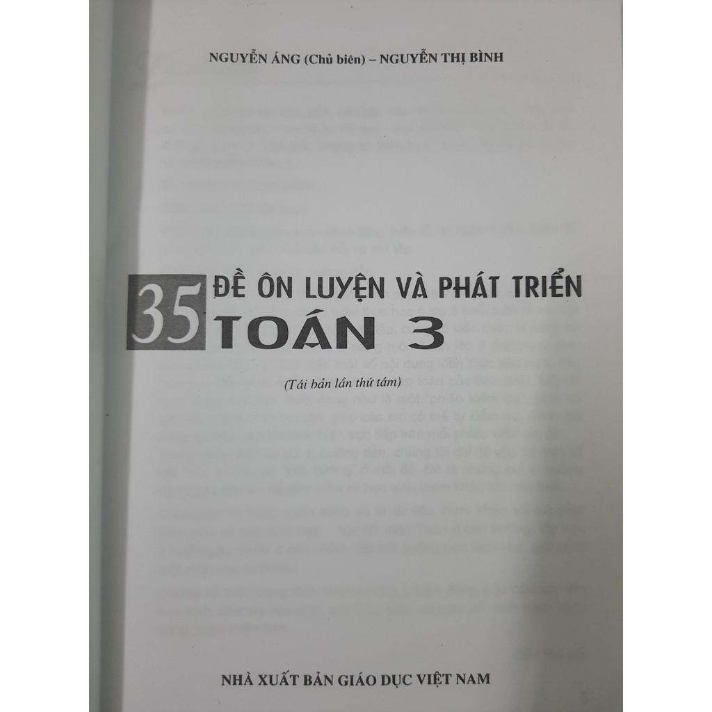 Sách - 35 Đề Ôn Luyện Và Phát Triển Toán 3