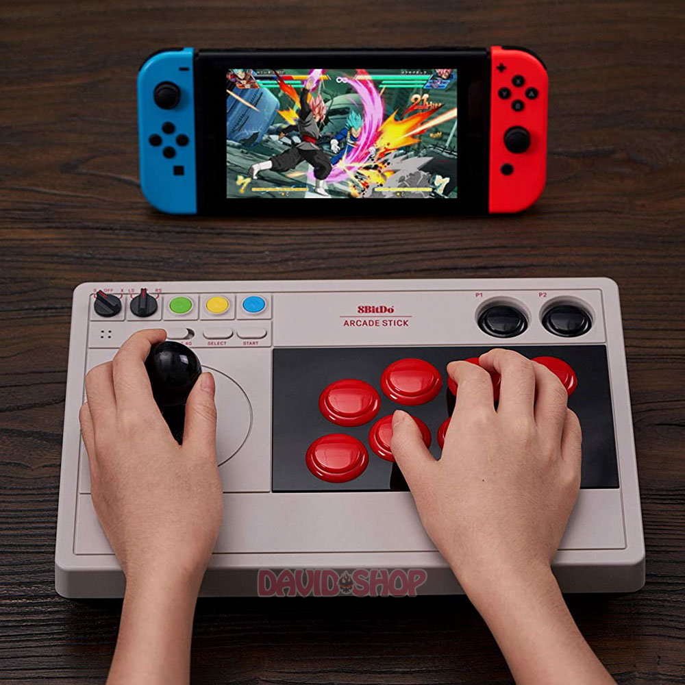 Bàn chơi game không dây 8Bitdo Arcade Stick cho Nintendo Switch, Windows