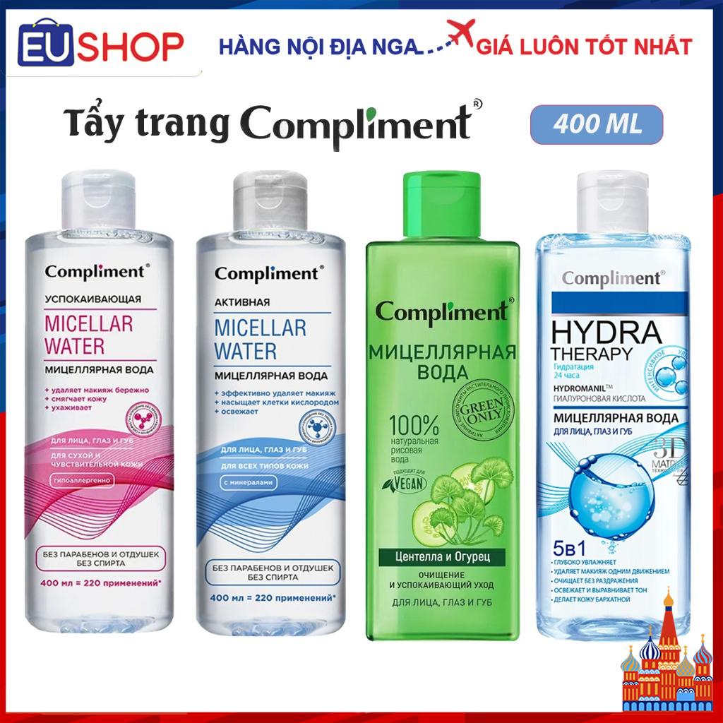 Tẩy trang Micellar Water Compliment 400ml