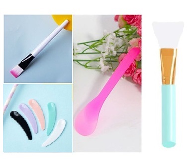 Cọ silicone cao cấp, cọ mềm quét mặt nạ, chén trộn mặt nạ, que trộn kem