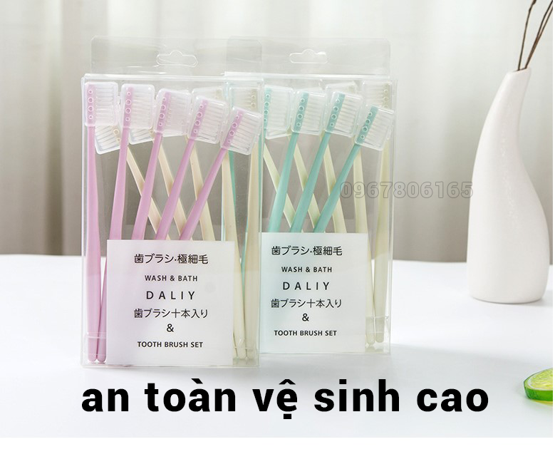 Hộp 4 bàn chải răng đánh răng lúa mạch siêu mềm – Set 4 bàn chải đánh răng lúa mạch