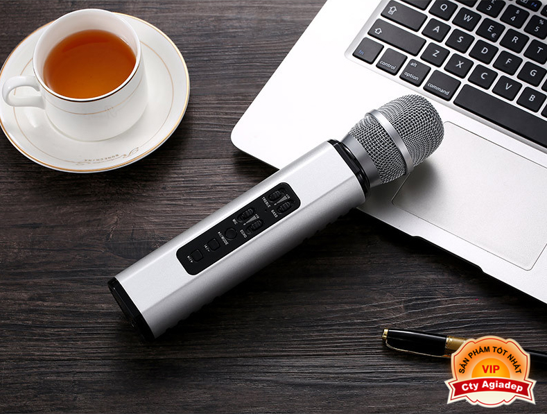 Micro hát Karaoke kiêm Loa Bluetooth - Loại cao cấp âm thanh chất lượng cao KTV K6