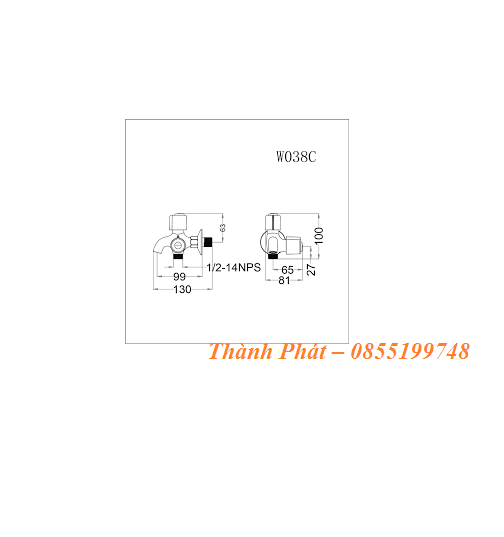 [CHÍNH HÃNG] Vòi Sen Lạnh CAESAR W038C, W038P