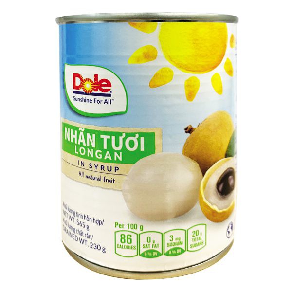 Nhãn ngâm Dole - Lon 565gr
