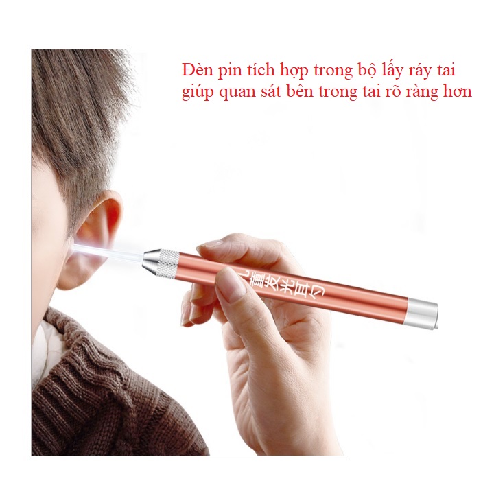 [HCM]Bộ lấy ráy tai 7 món có đèn cao cấp