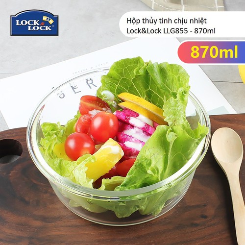 Hộp Thủy Tinh Lock&Lock Clear Tròn LLG855 (870ml)