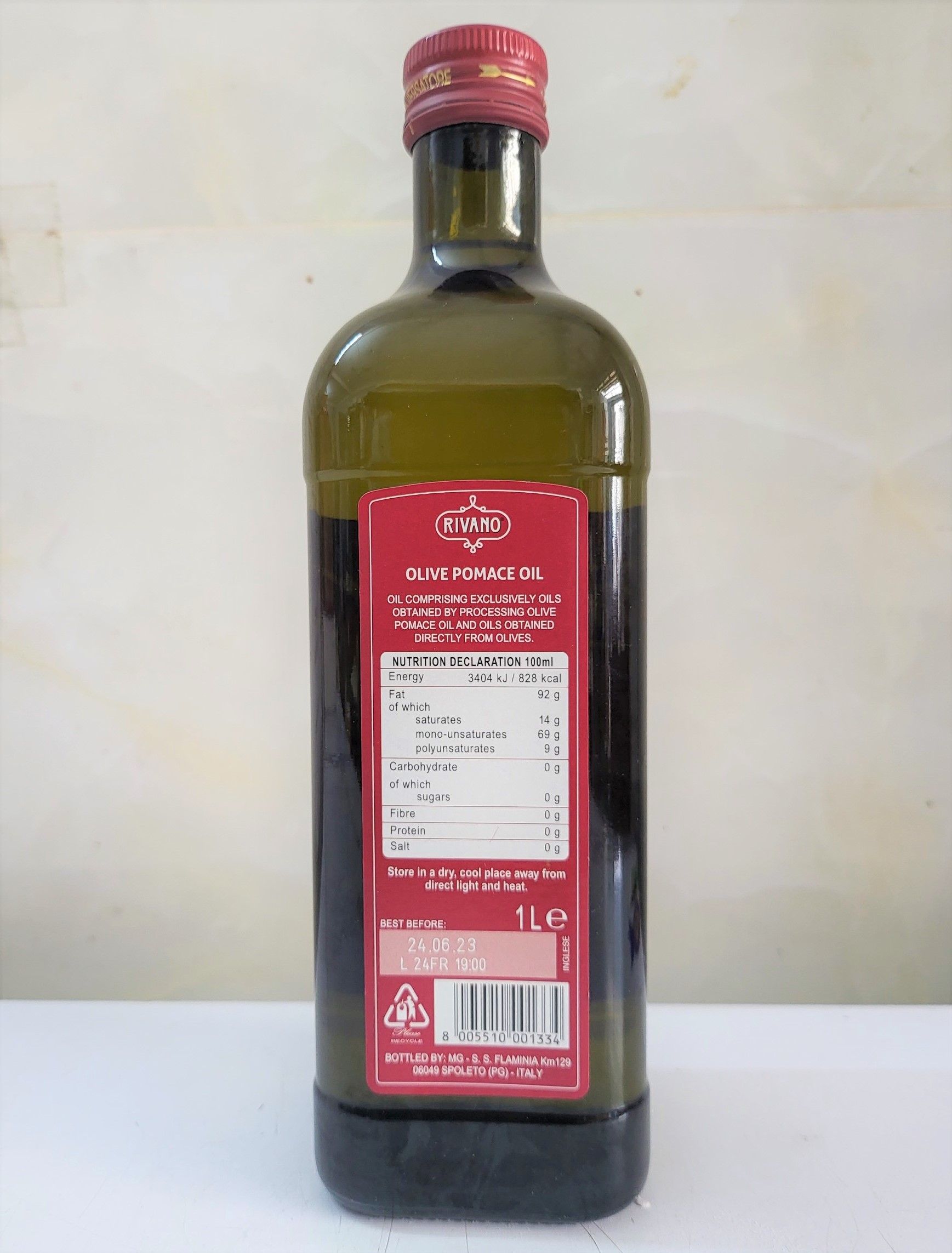 [Chai 1 Lít – POMACE ] DẦU Ô LIU TINH CHẾ [Italia] RIVANO Olive Oil (pkg)