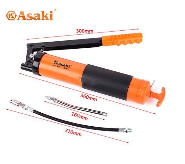 Bơm mỡ Asaki AK-423 C2-500cc (Cam)