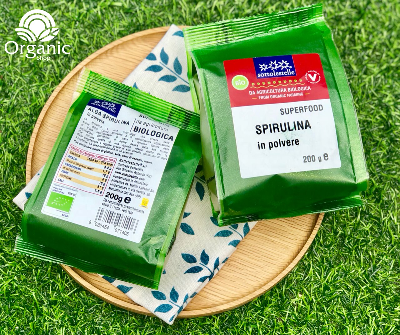 Bột tảo Spirulina hữu cơ Sottolestelle 200g