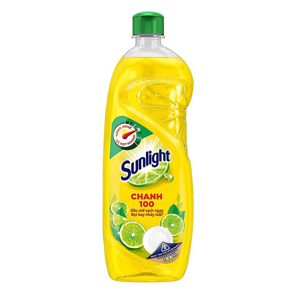 Combo 3 Nước Rửa Chén Sunlight Chanh 100 Chai 750G