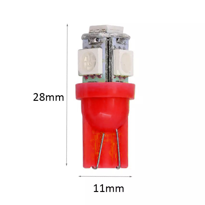 [HCM]Xi Nhan Led 5 Tim Chân T10 Gắn Xe Máy 12V [ 1 Đôi  ]