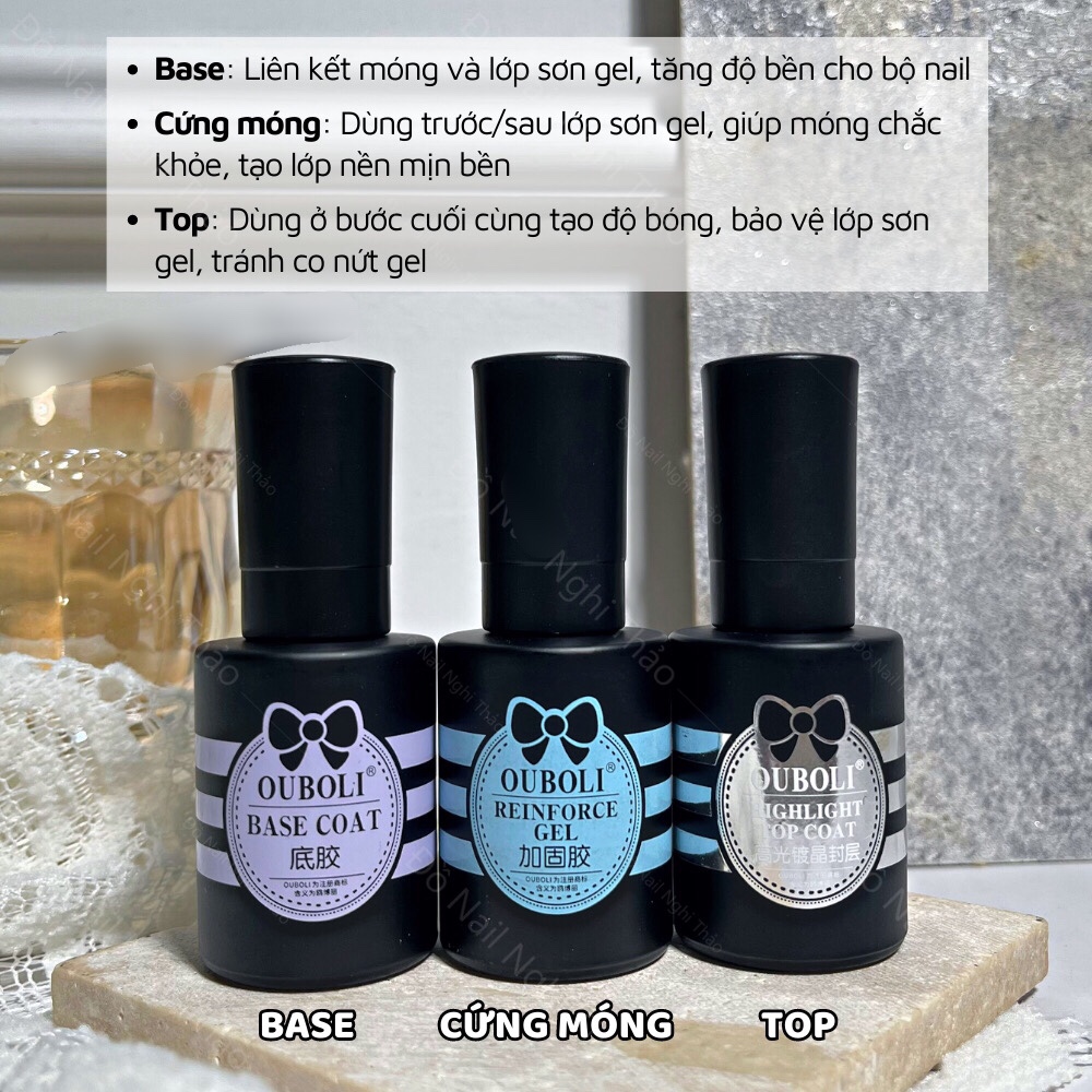 Base, top, cứng móng OUBOLI chính hãng 20ml