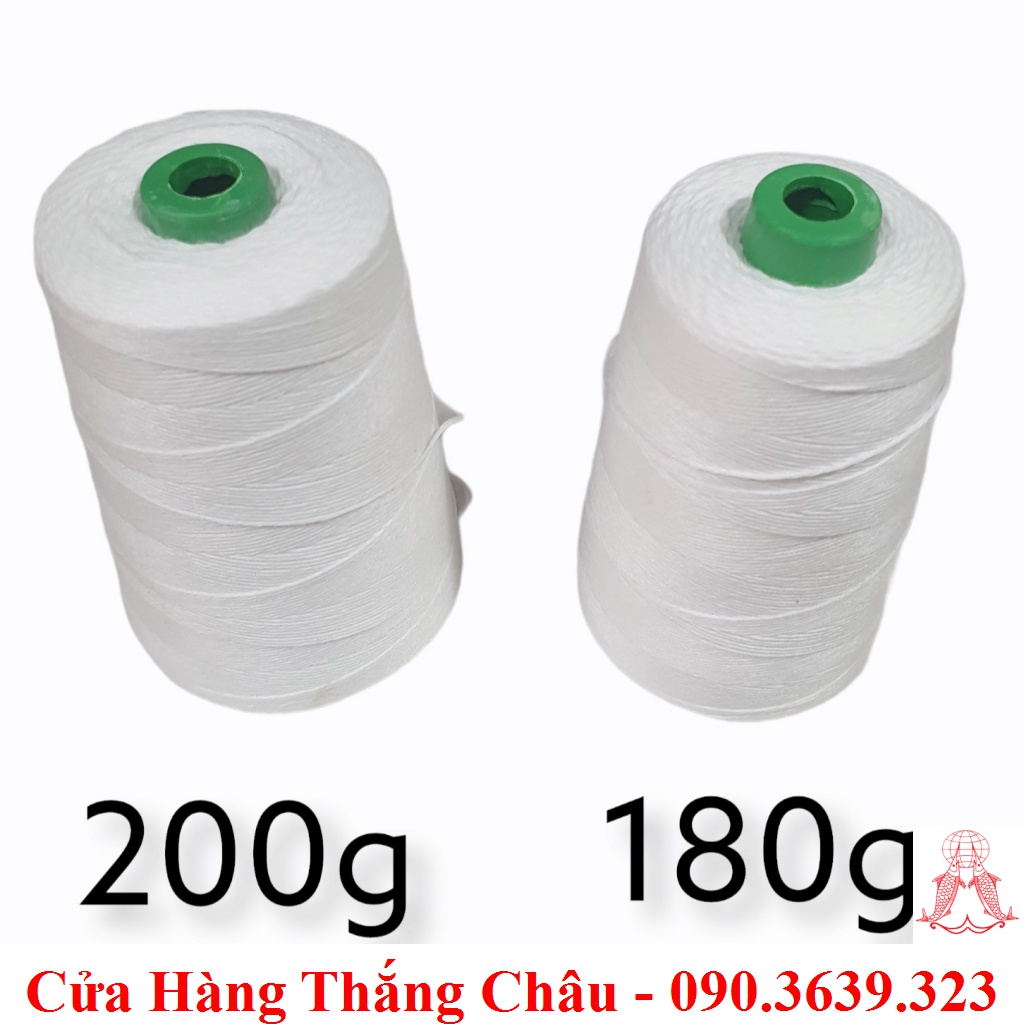 Chỉ May Bao PE (Màu Trắng) - 1 Cuộn Chỉ May (Bao Gạo, Bao Đường, Bao Xi Măng, Cột Thịt, Cột Lạp Xưởng,...)