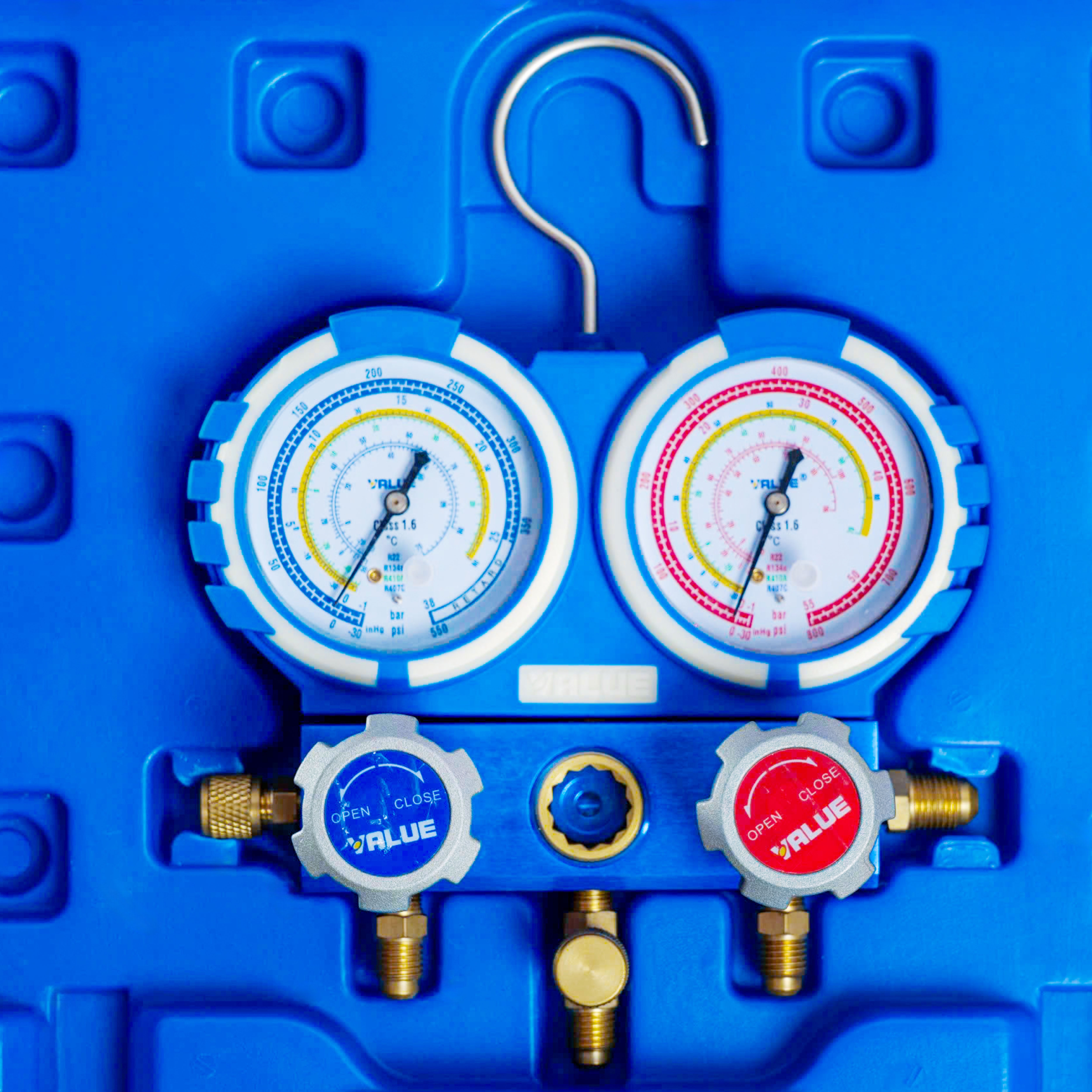 Bộ đồng hồ đo nạp gas đôi VALUE Model VMG-2-R410A-B (có dây)