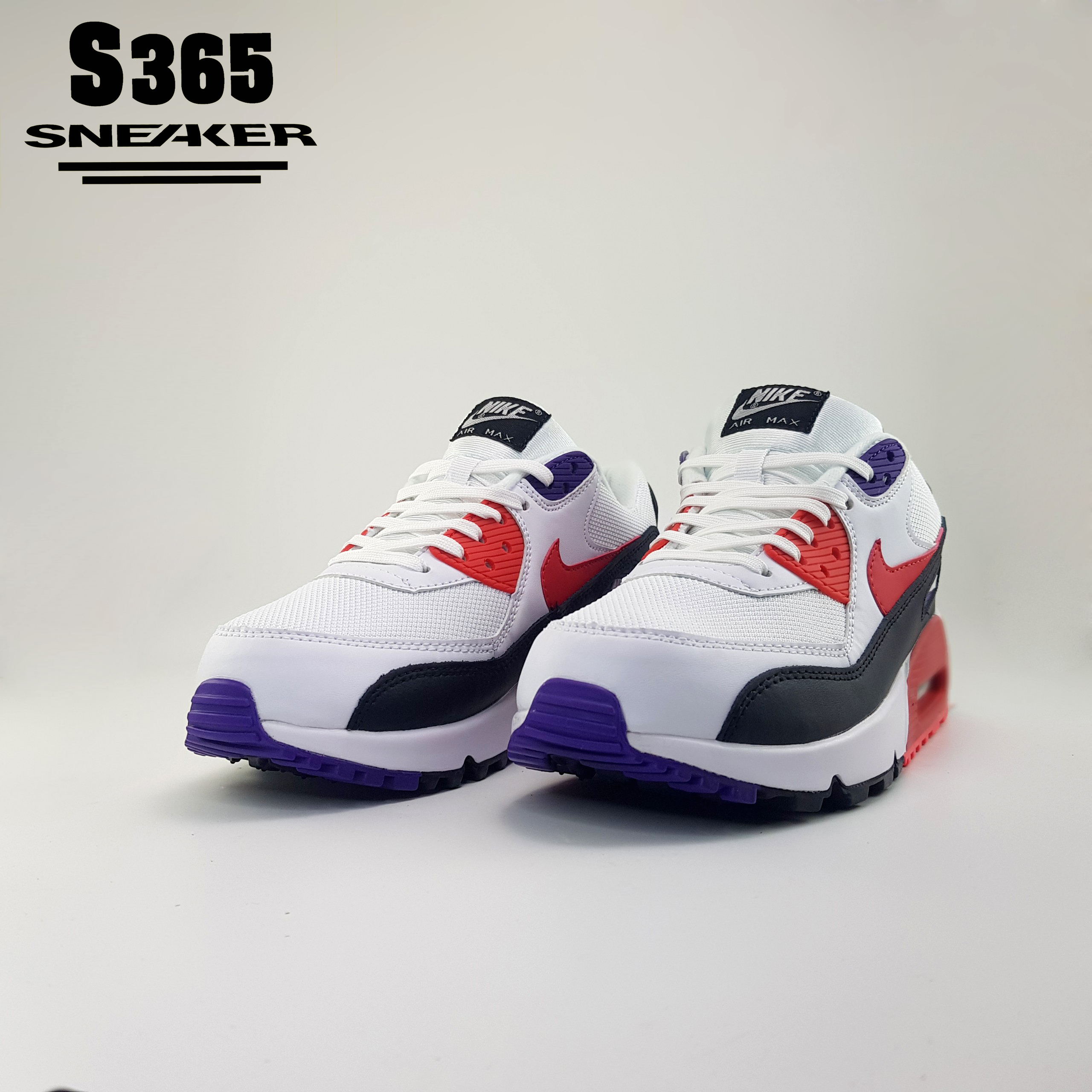 Giày thể thao sneaker Air max 90 White Red - Air max 3