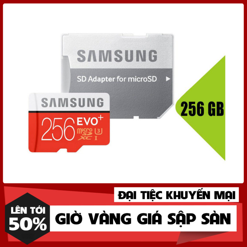 [Shop Mới Xả Kho] Thẻ nhớ MicroSDXC Samsung Evo Plus 256GB U3 4K R100MB/s W60MB/s - Box Anh New Kèm Adapter New 2021