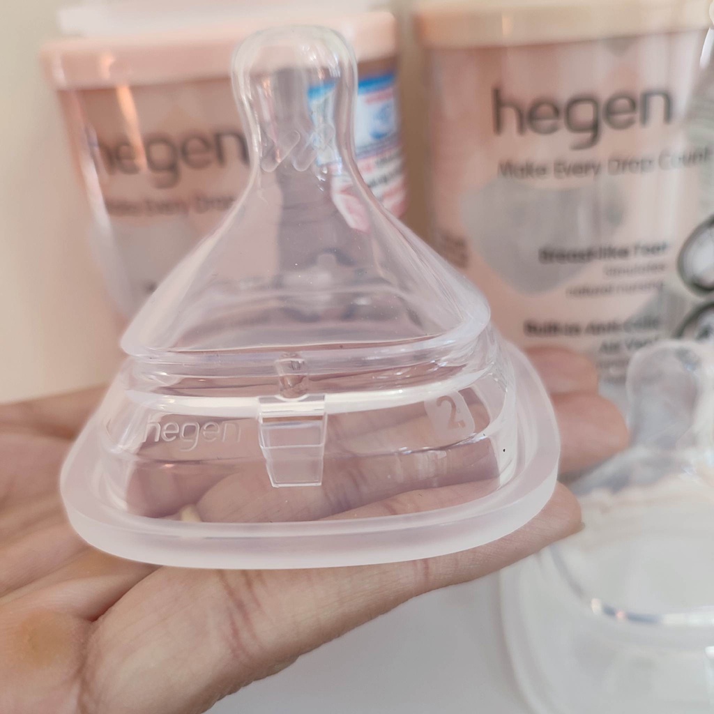 Núm ti bình sữa hegen siêu mềm đủ size