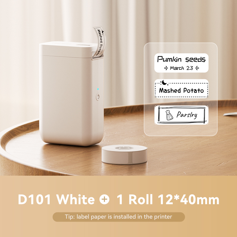 NIIMBOT D101 Label Printer Wireless Bluetooth Thermal Label Portable Printer for Android IOS Phone With Label Sticker Printer Label Maker
