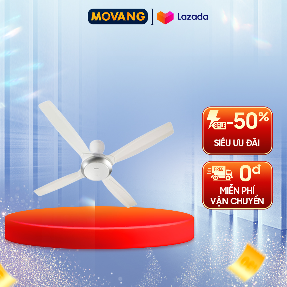 [GIAO TẠI HCM] - Quạt Trần 4 Cánh Panasonic F‑56XPG‑W - Công suất 59W Điều khiển từ xa Hẹn giờ tắt