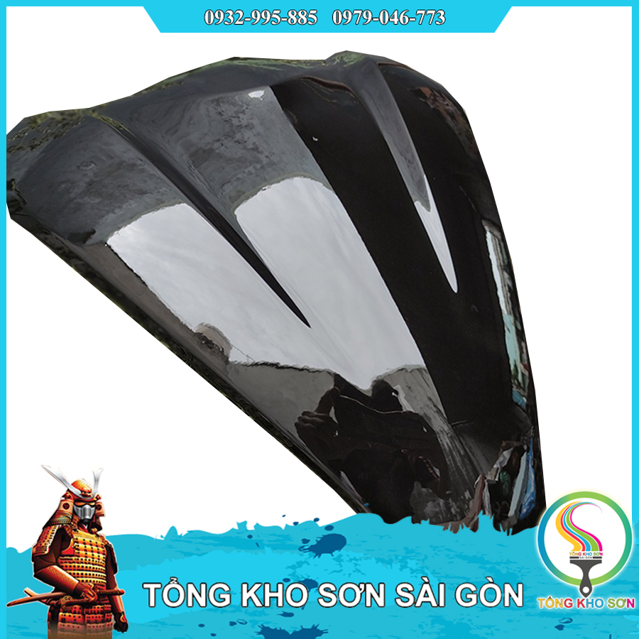 Combo chai sơn xịt samurai đen bóng 109 sơn đen bóng