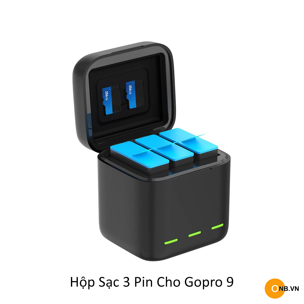 Gopro 11 10 9 - hộp sạc sạc được 3 pin hiệu telesin type c