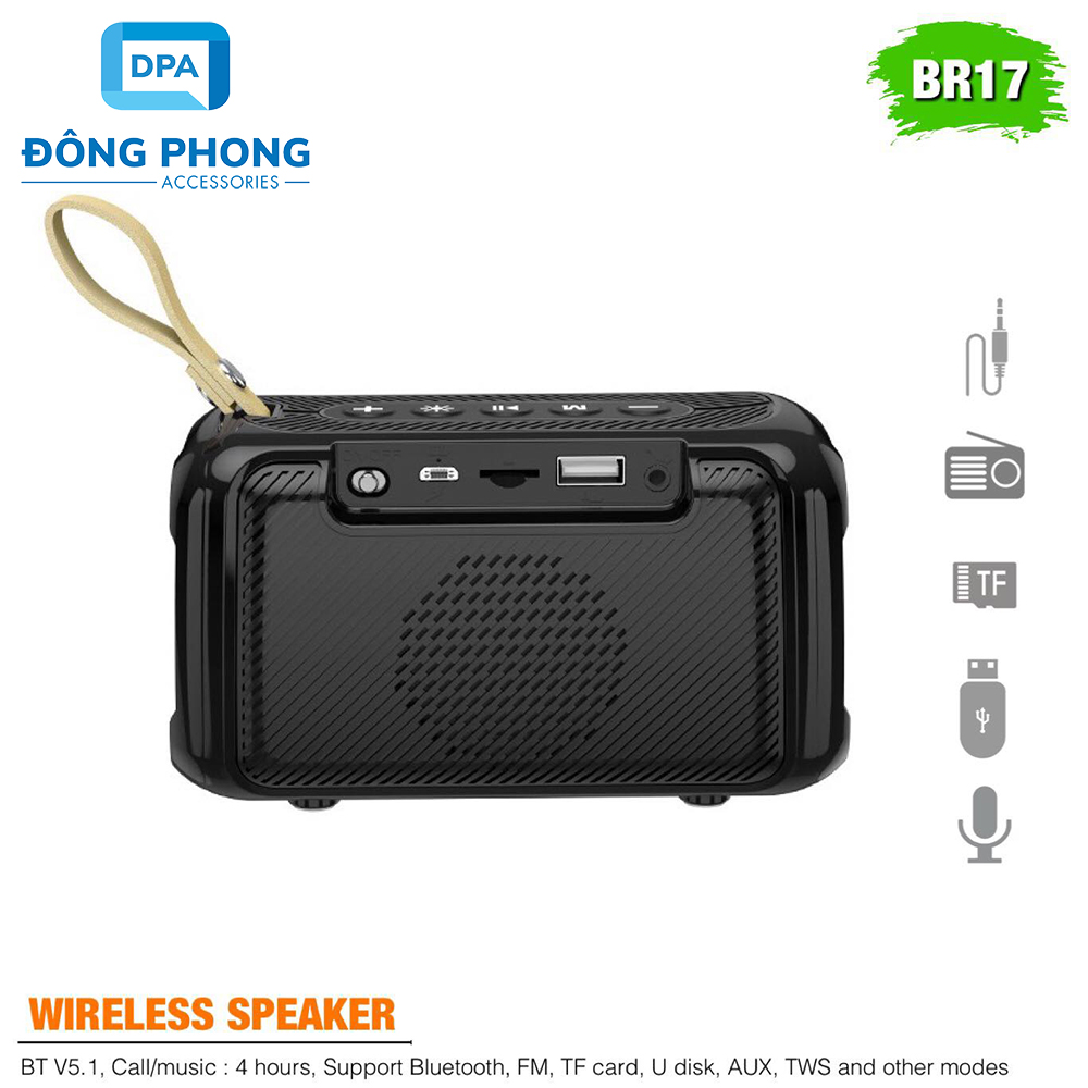 Loa Bluetooth V5.1 Borofone BR17 Chính Hãng