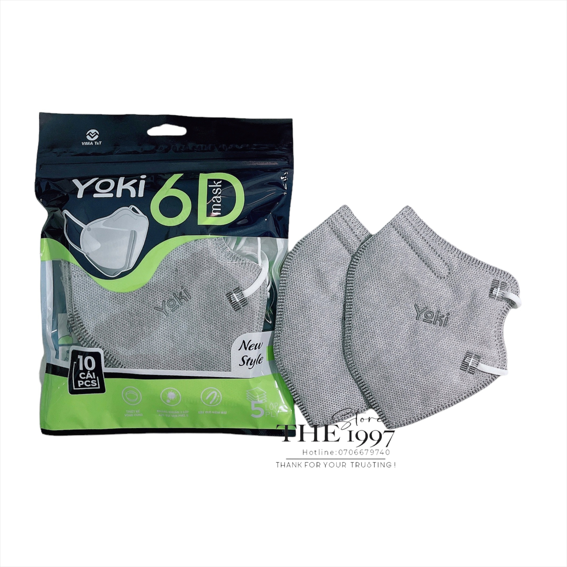 Khẩu trang 6d tuấn minh platinum -6d n95 tuấn minh-6d tm mẫu mới nhất-hàng chính hãng công ty