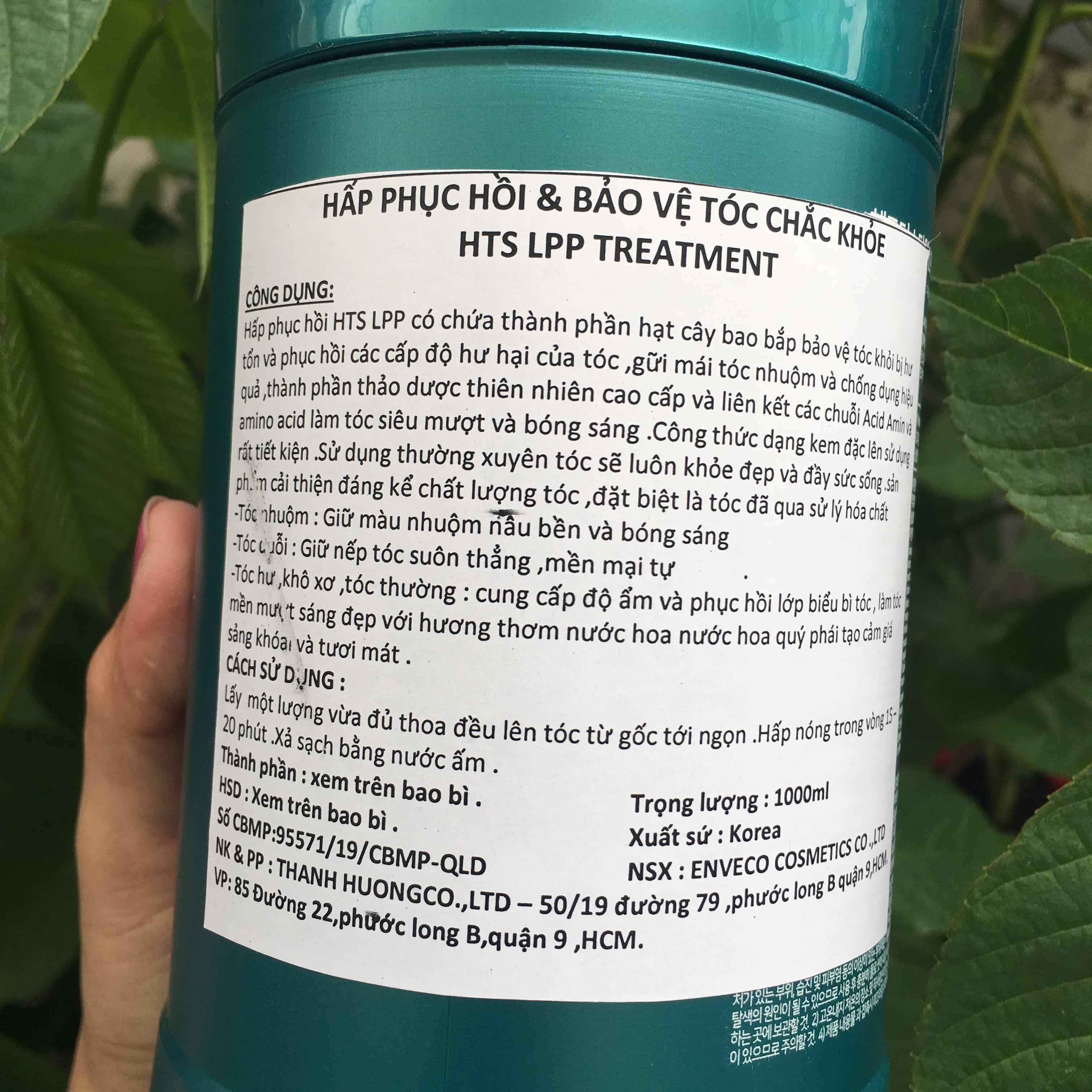 [HCM]Hấp dầu dưỡng tóc LPP Treatment HTS Hàn Quốc 1000ml