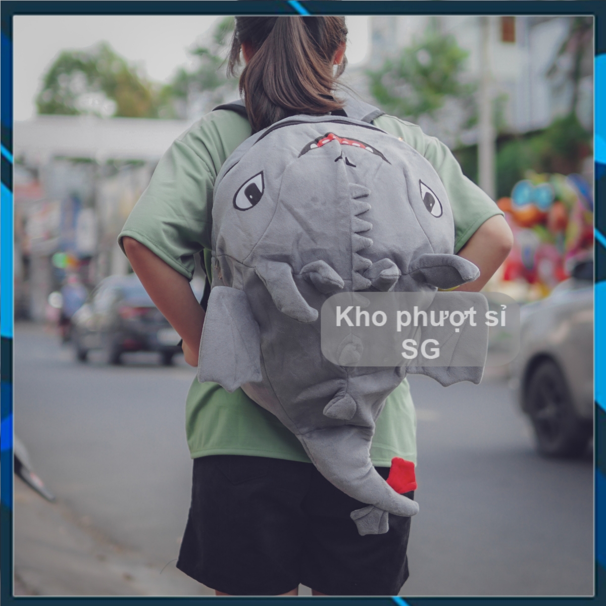 Balo Rồng cỡ lớn - Balo rồng có gai sún răngcute đi học - đi phượt cho nam nữ - Cặp hình rồng nhung