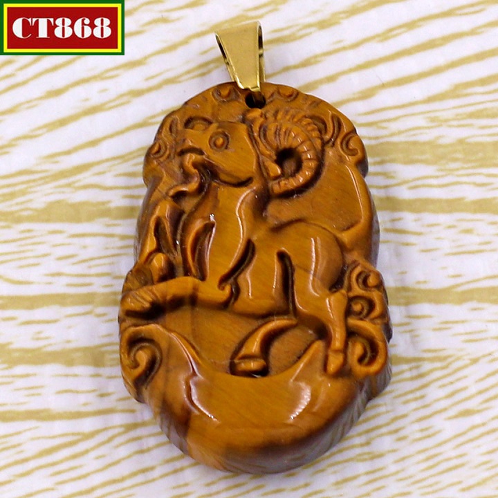 Mặt dây chuyền tuổi Mùi đá mắt hổ MMHCG4