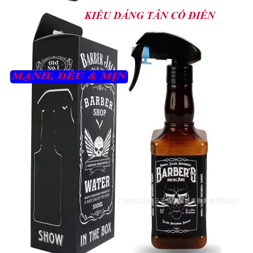 Bình xịt tóc Baber - bình xịt hớt tóc kiểu dáng cổ điển dành cho thợ tóc